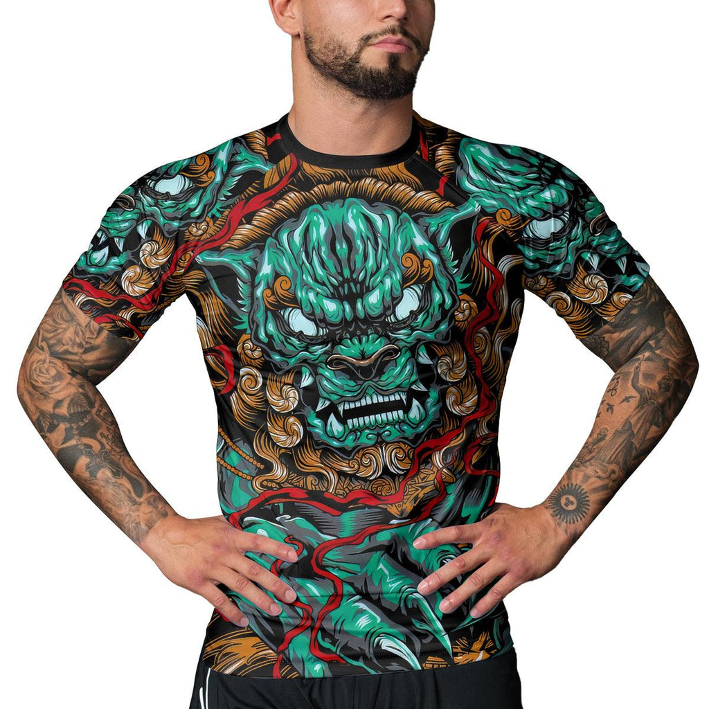 Rashninja Foo Dog Men's Short Sleeve Rash Guard