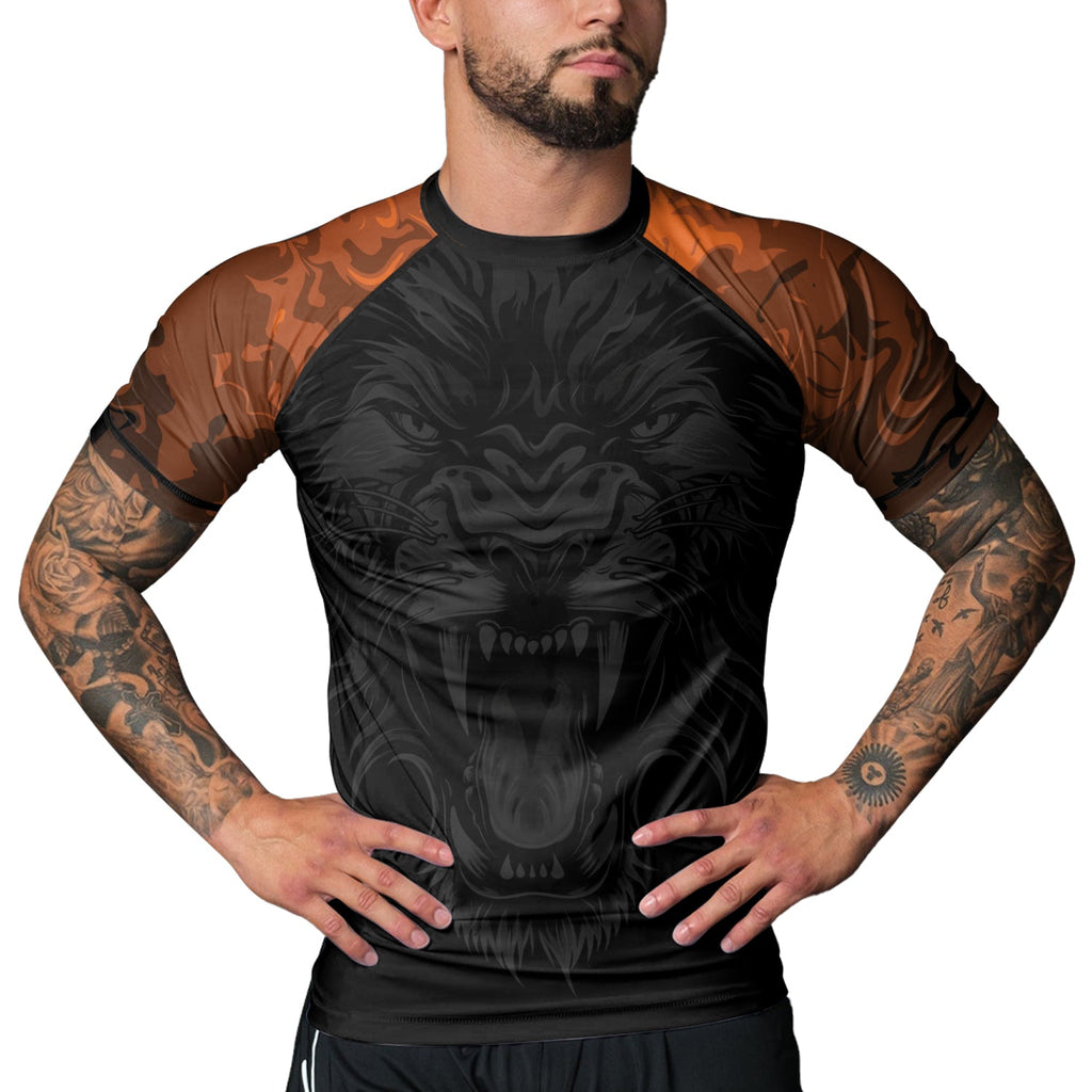 Rashninja Lion's Fury Men's Short Sleeve Rash Guard