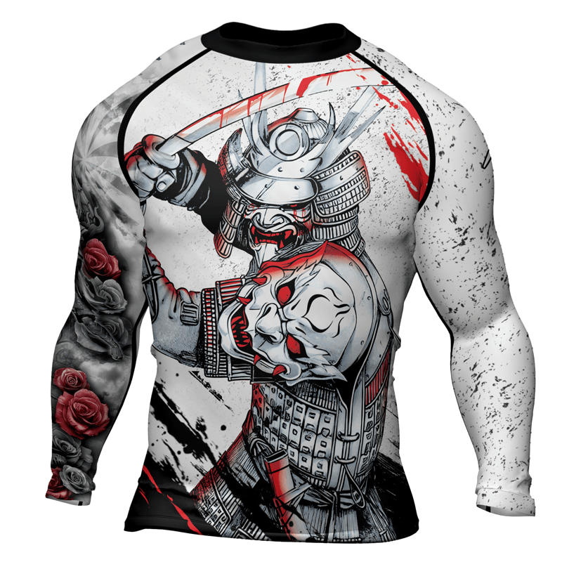 Rashninja Samurai Warrior Sword Men's Long Sleeve Rash Guard