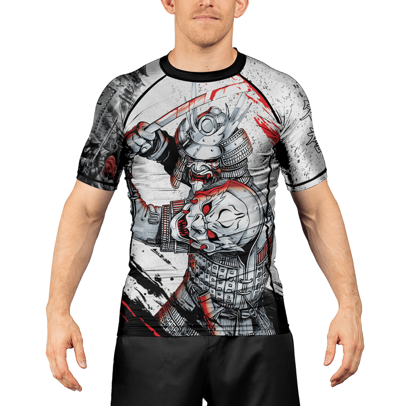 Rashninja Samurai Warrior Sword Men's Short Sleeve Rash Guard