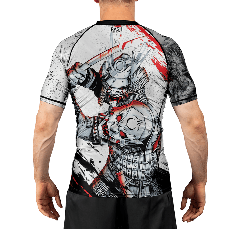 Rashninja Samurai Warrior Sword Men's Short Sleeve Rash Guard