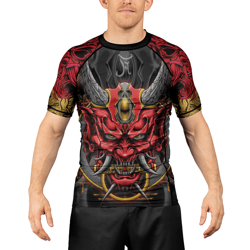 Rashninja Oni's Japanese Folklore Men's Short Sleeve Rash Guard
