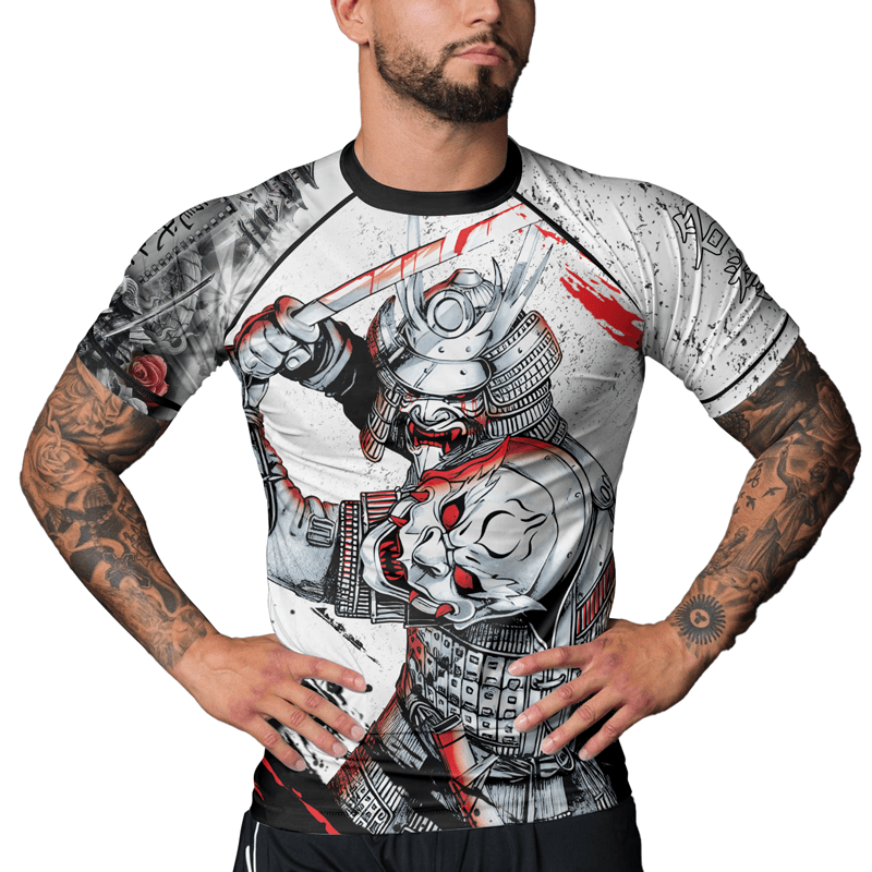 Rashninja Samurai Warrior Sword Men's Short Sleeve Rash Guard