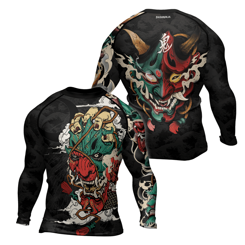 Rashninja Summoning Oni Men's Long Sleeve Rash Guard