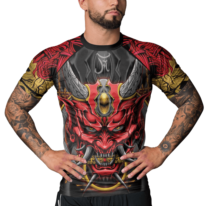 Rashninja Oni's Japanese Folklore Men's Short Sleeve Rash Guard