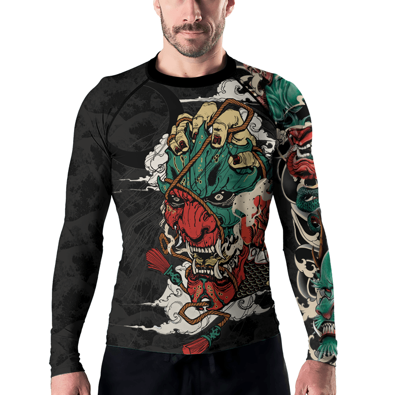Rashninja Summoning Oni Men's Long Sleeve Rash Guard