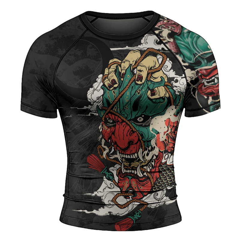 Rashninja Summoning Oni Men's Short Sleeve Rash Guard