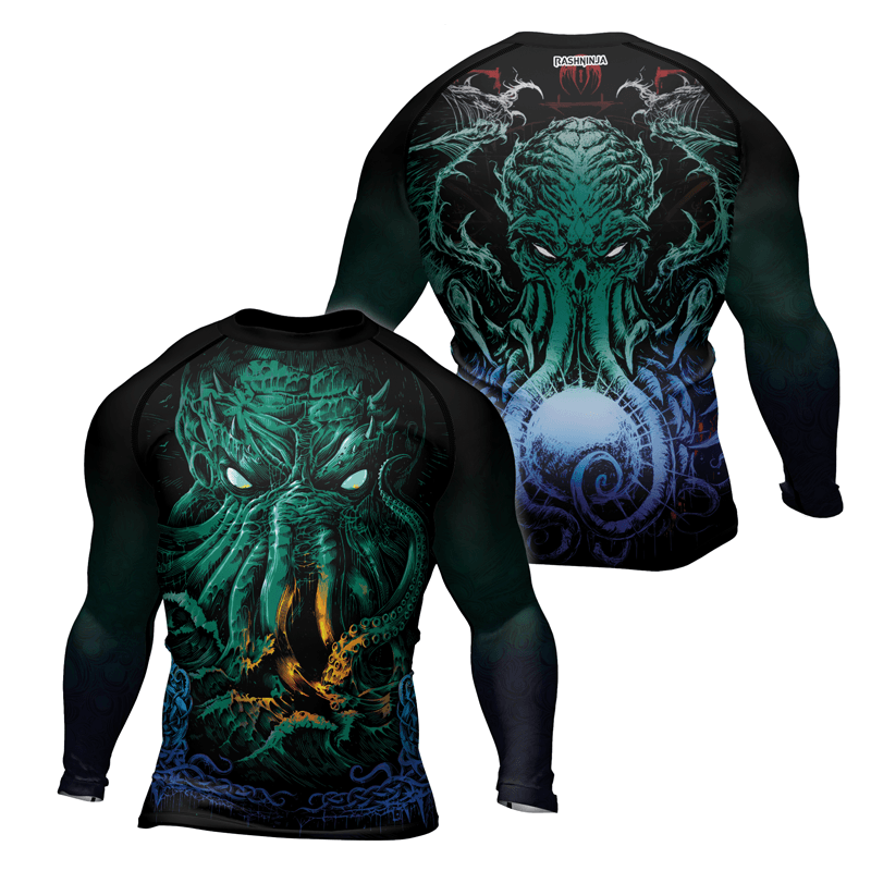 Rashninja Awaken the Great Old One Men's Long Sleeve Rash Guard