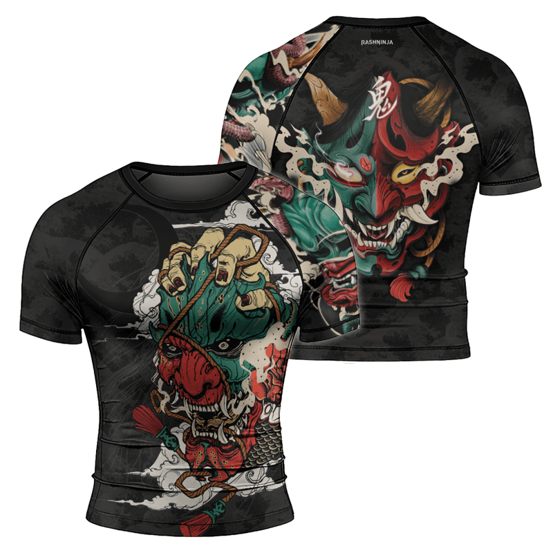 Rashninja Summoning Oni Men's Short Sleeve Rash Guard