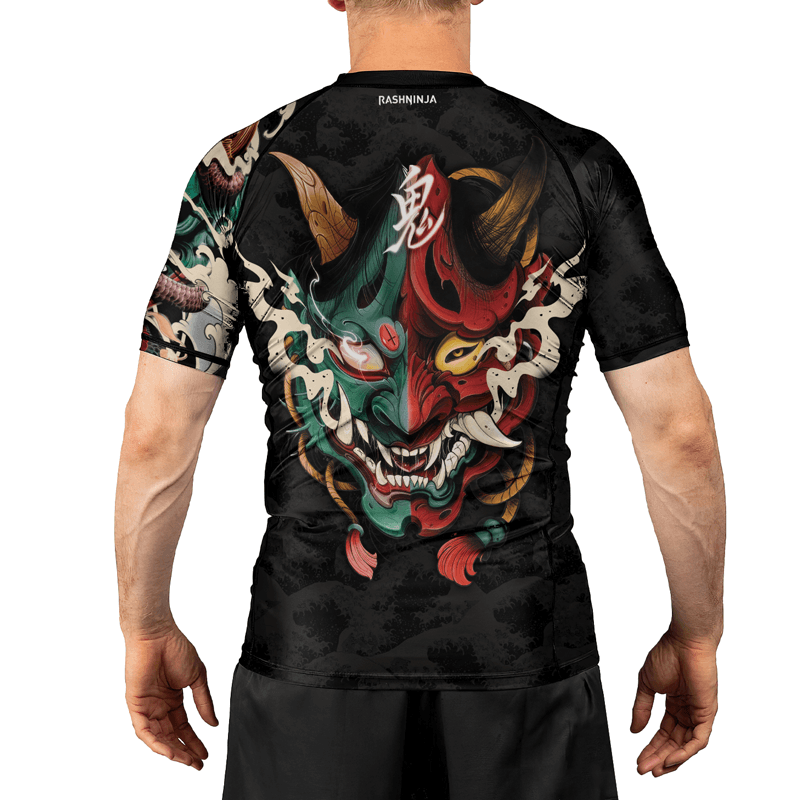 Rashninja Summoning Oni Men's Short Sleeve Rash Guard