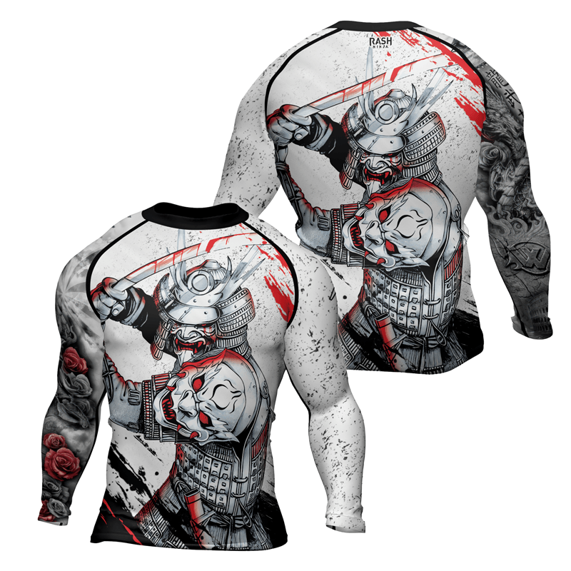 Rashninja Samurai Warrior Sword Men's Long Sleeve Rash Guard