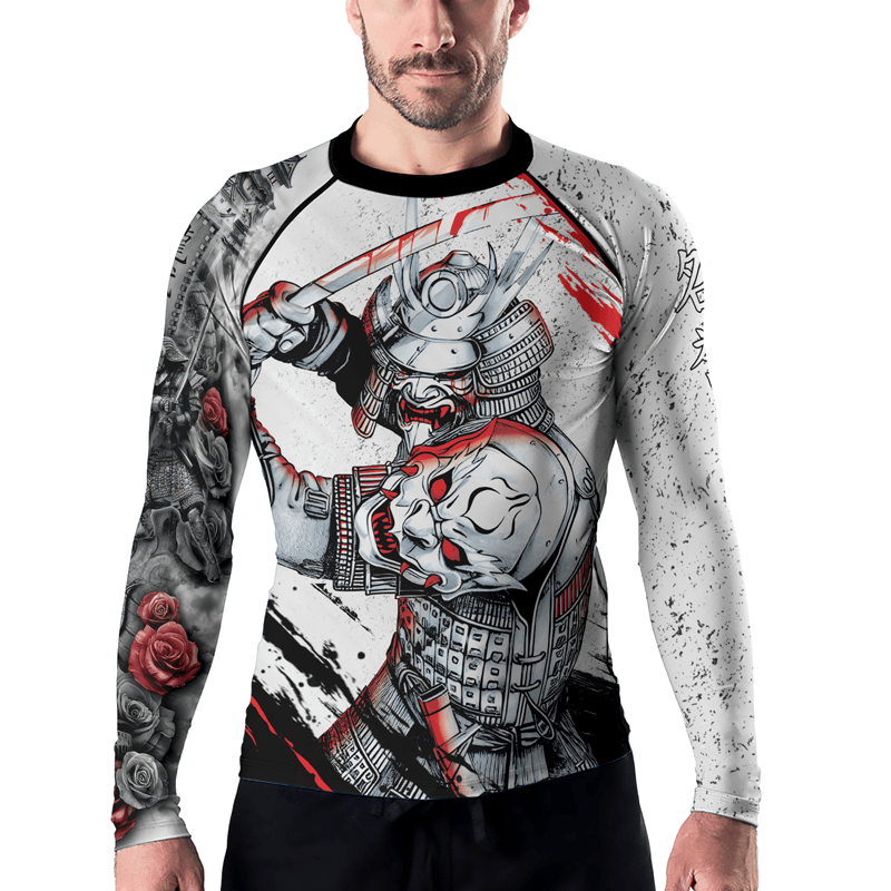 Rashninja Samurai Warrior Sword Men's Long Sleeve Rash Guard