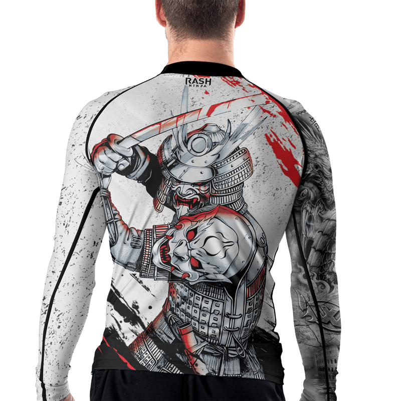 Rashninja Samurai Warrior Sword Men's Long Sleeve Rash Guard