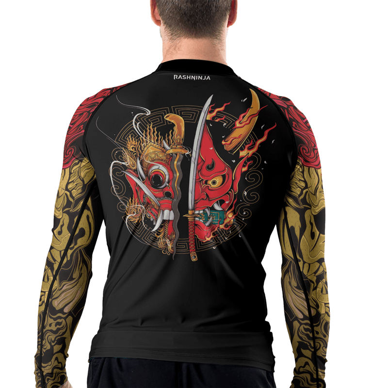 Rashninja Oni's Japanese Folklore Men's Long Sleeve Rash Guard