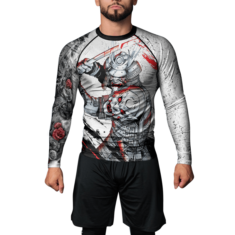 Rashninja Samurai Warrior Sword Men's Long Sleeve Rash Guard