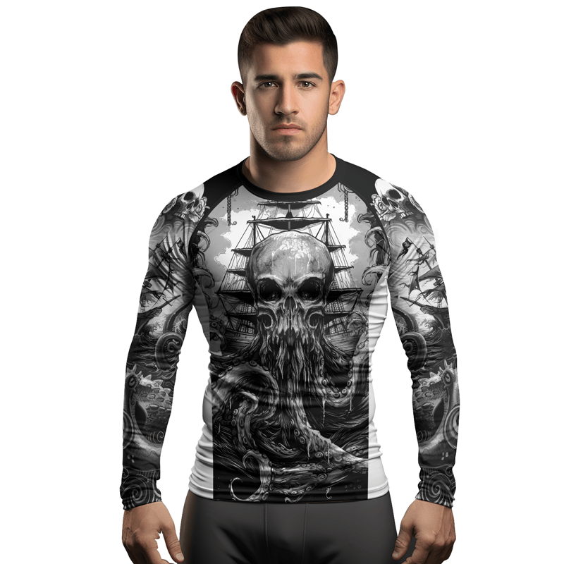 Rashninja Cthulhu Cultist Men's Long Sleeve Rash Guard