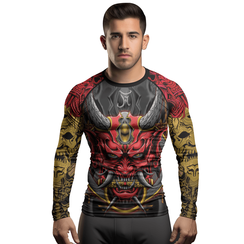 Rashninja Oni's Japanese Folklore Men's Long Sleeve Rash Guard