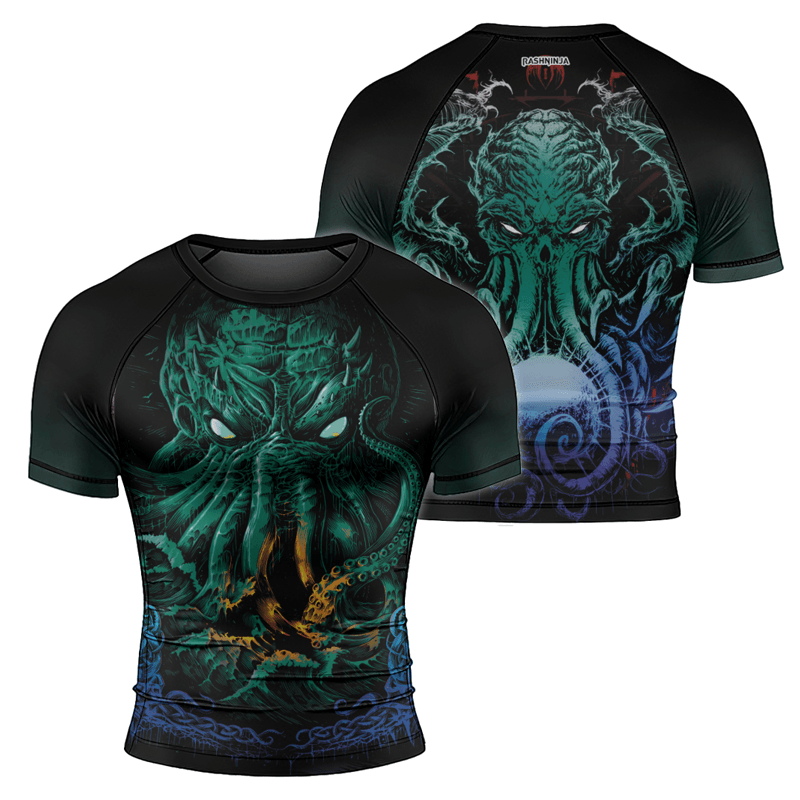 Rashninja Awaken the Great Old One Men's Short Sleeve Rash Guard