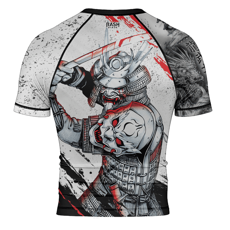 Rashninja Samurai Warrior Sword Men's Short Sleeve Rash Guard
