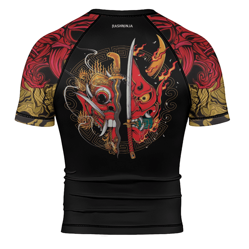 Rashninja Oni's Japanese Folklore Men's Short Sleeve Rash Guard