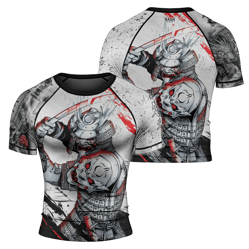 Rashninja Samurai Warrior Sword Men's Short Sleeve Rash Guard