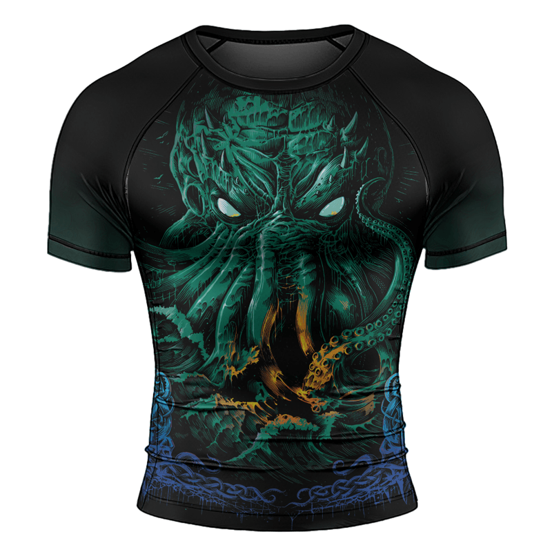 Rashninja Awaken the Great Old One Men's Short Sleeve Rash Guard