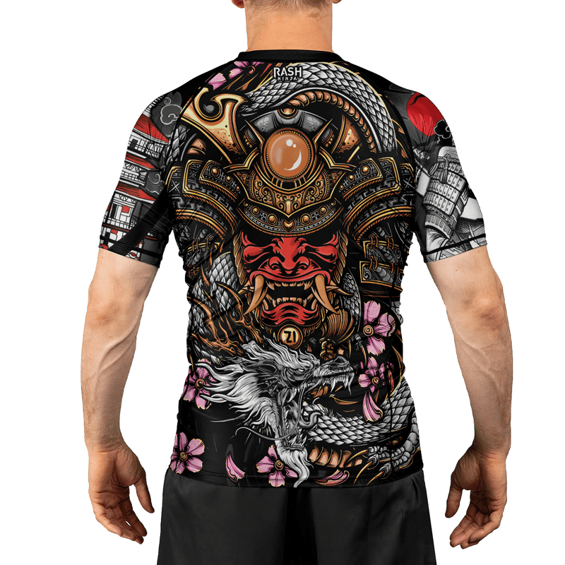 Rashninja Samurai Spirit Men's Short Sleeve Rash Guard