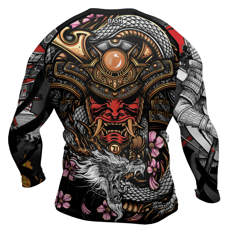 Rashninja Samurai Spirit Men's Long Sleeve Rash Guard