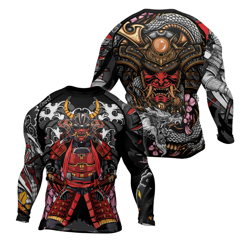 Rashninja Samurai Spirit Men's Long Sleeve Rash Guard