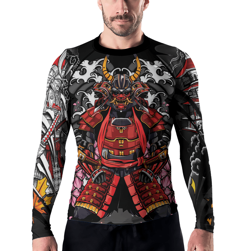 Rashninja Samurai Spirit Men's Long Sleeve Rash Guard