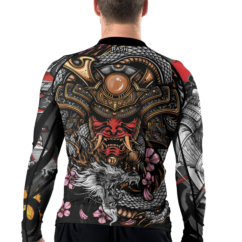 Rashninja Samurai Spirit Men's Long Sleeve Rash Guard