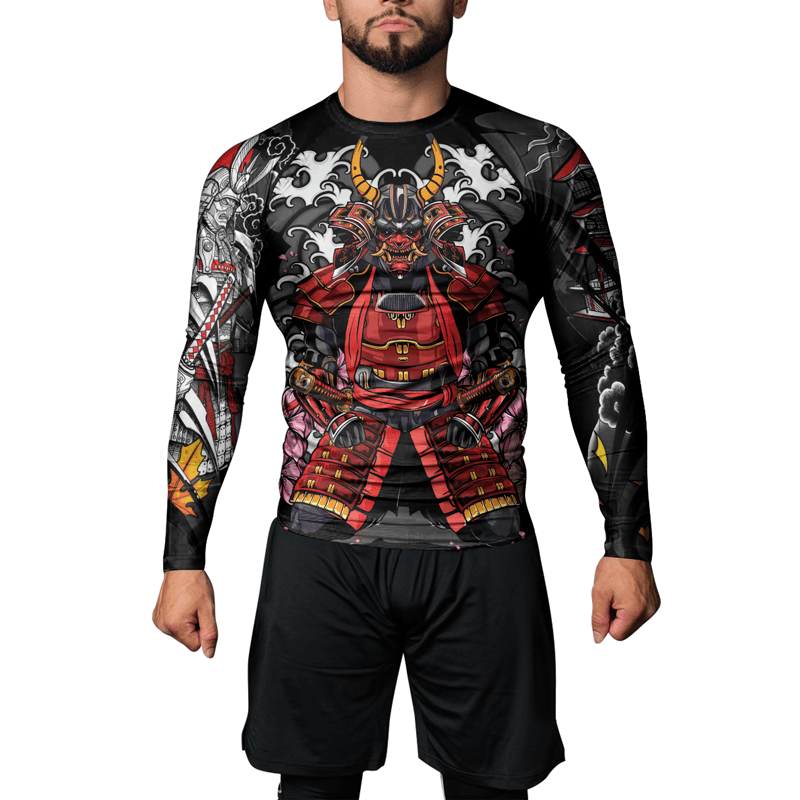 Rashninja Samurai Spirit Men's Long Sleeve Rash Guard
