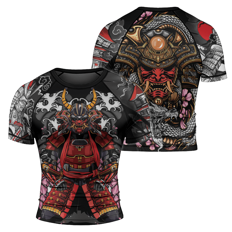 Rashninja Samurai Spirit Men's Short Sleeve Rash Guard