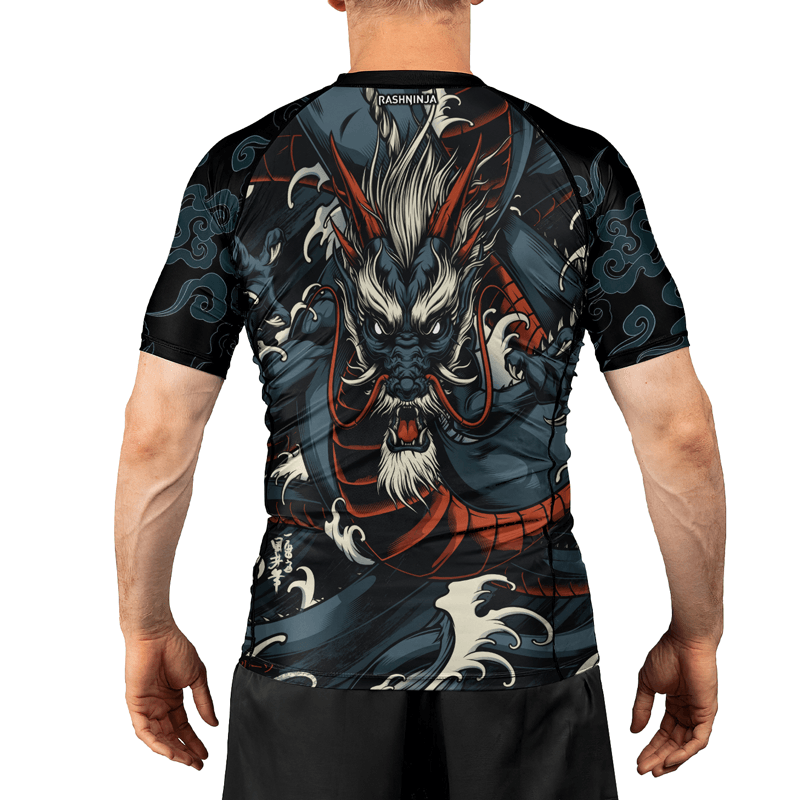 Rashninja Strong As A Dragon Men's Short Sleeve Rash Guard