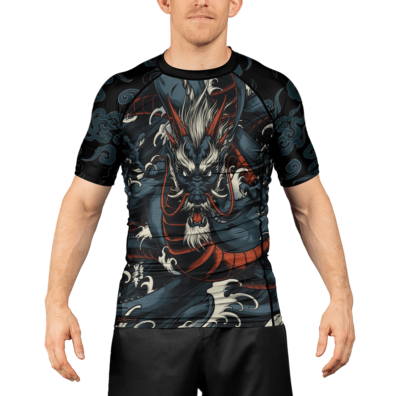 Rashninja Strong As A Dragon Men's Short Sleeve Rash Guard