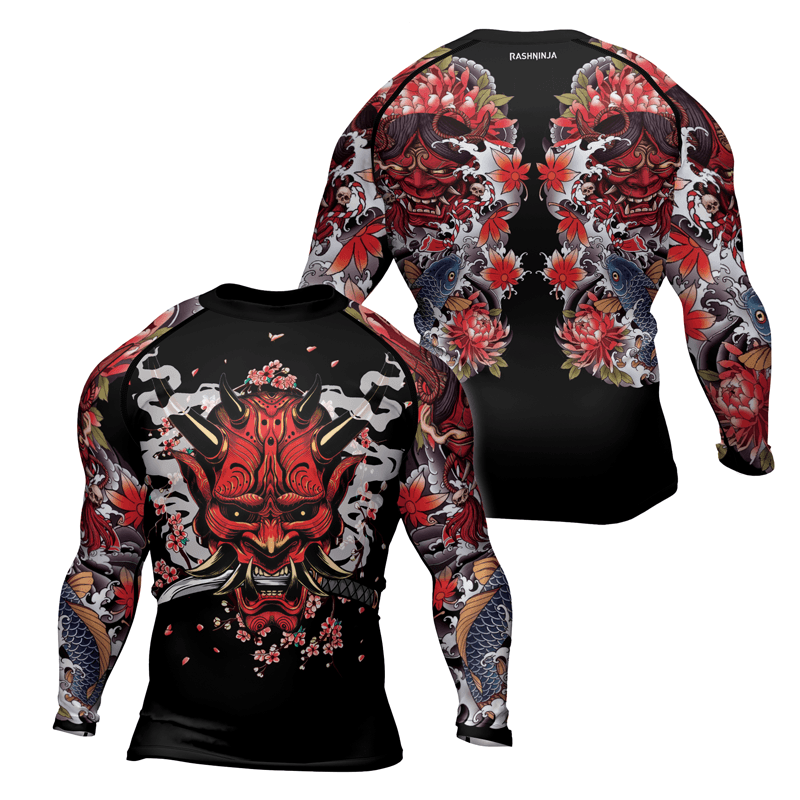 Rashninja The Oni Demon Men's Long Sleeve Rash Guard