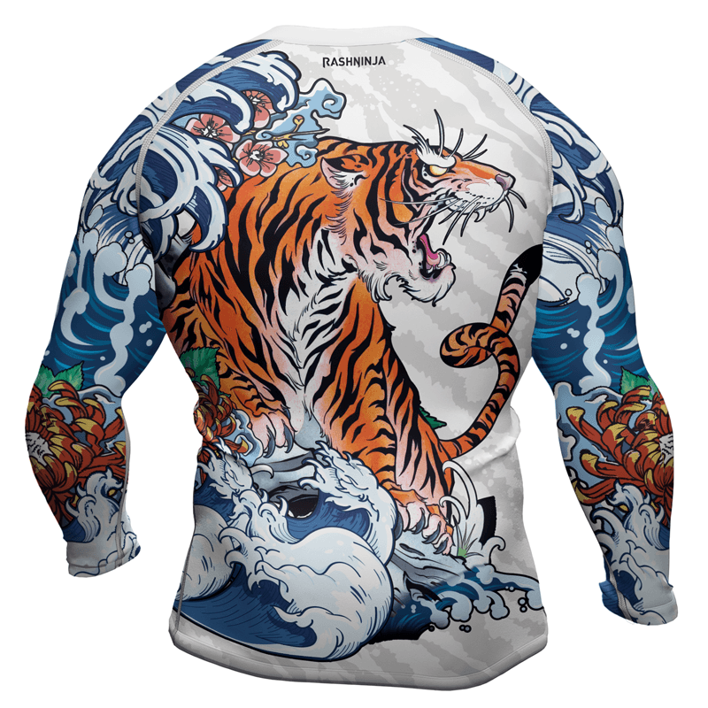 Rashninja Tiger King Men's Long Sleeve Rash Guard