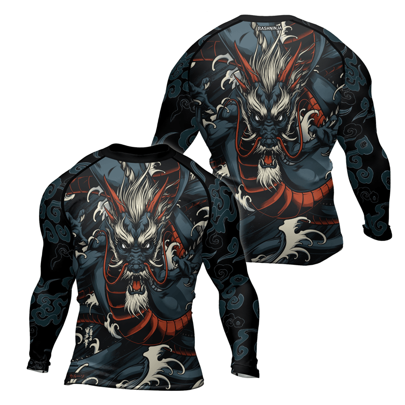 Rashninja Strong As A Dragon Men's Long Sleeve Rash Guard