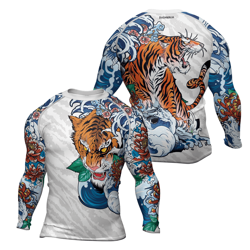 Rashninja Tiger King Men's Long Sleeve Rash Guard