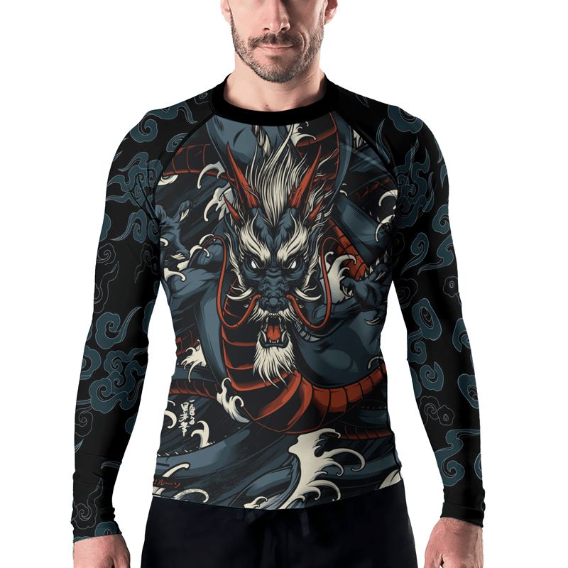 Rashninja Strong As A Dragon Men's Long Sleeve Rash Guard