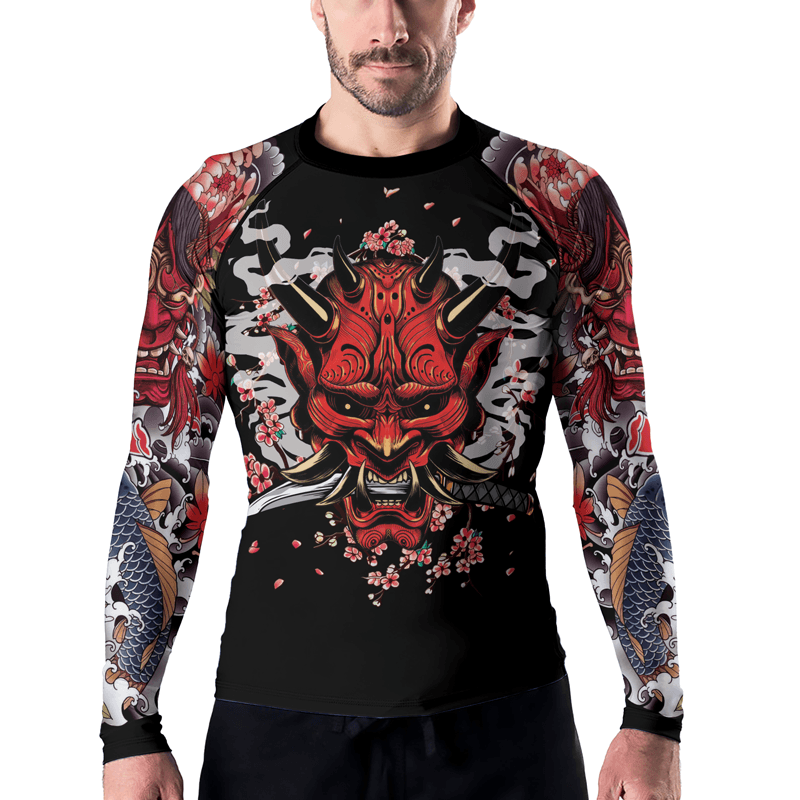 Rashninja The Oni Demon Men's Long Sleeve Rash Guard