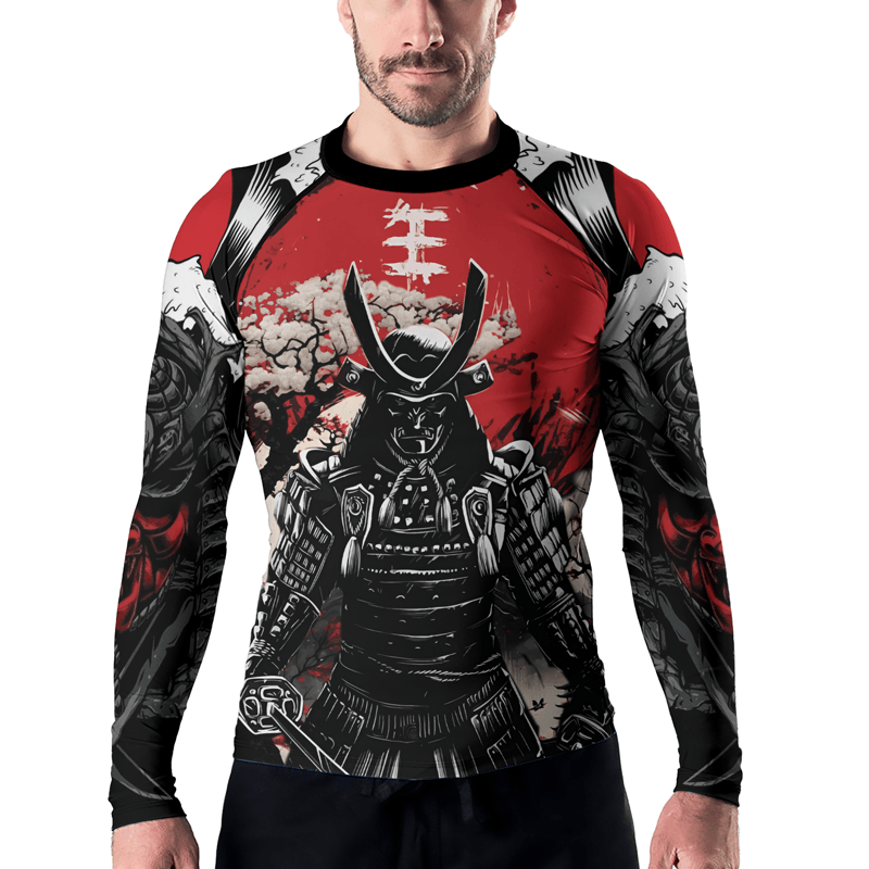 Rashninja Samurai Warrior Katana Men's Long Sleeve Rash Guard