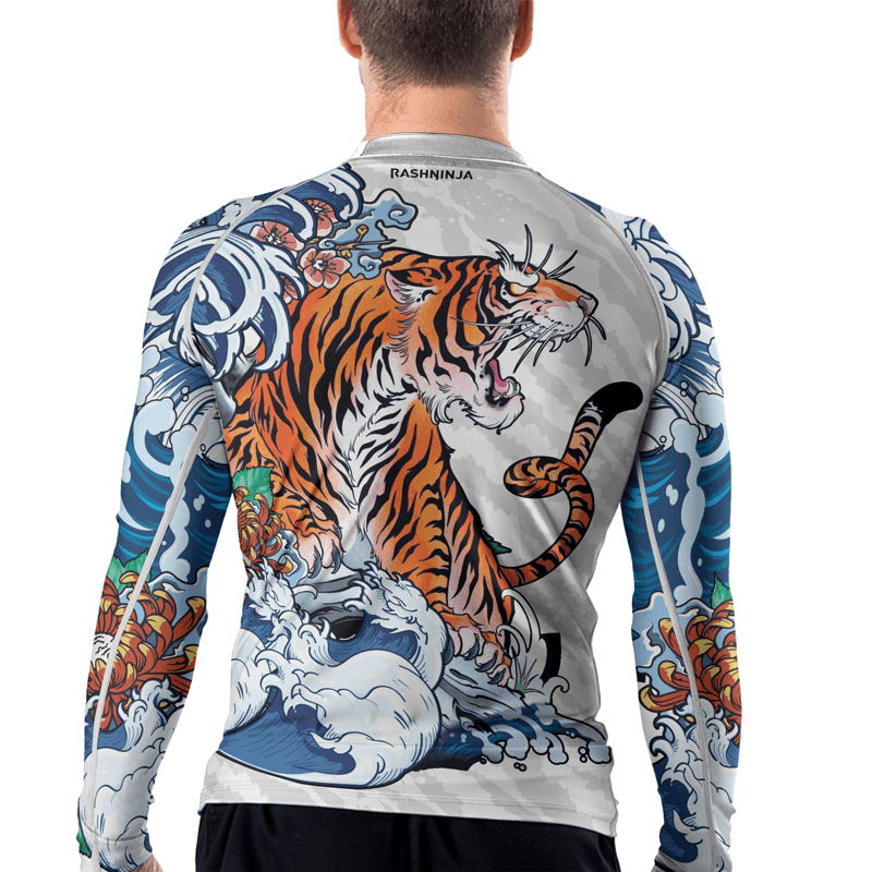 Rashninja Tiger King Men's Long Sleeve Rash Guard
