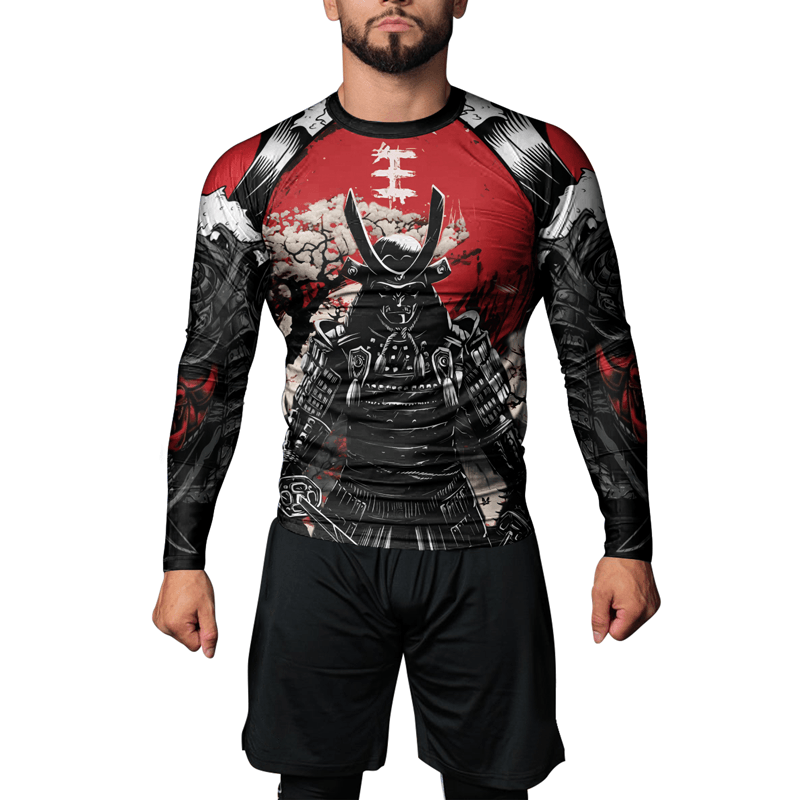 Rashninja Samurai Warrior Katana Men's Long Sleeve Rash Guard