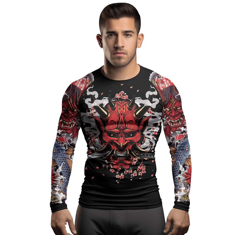 Rashninja The Oni Demon Men's Long Sleeve Rash Guard