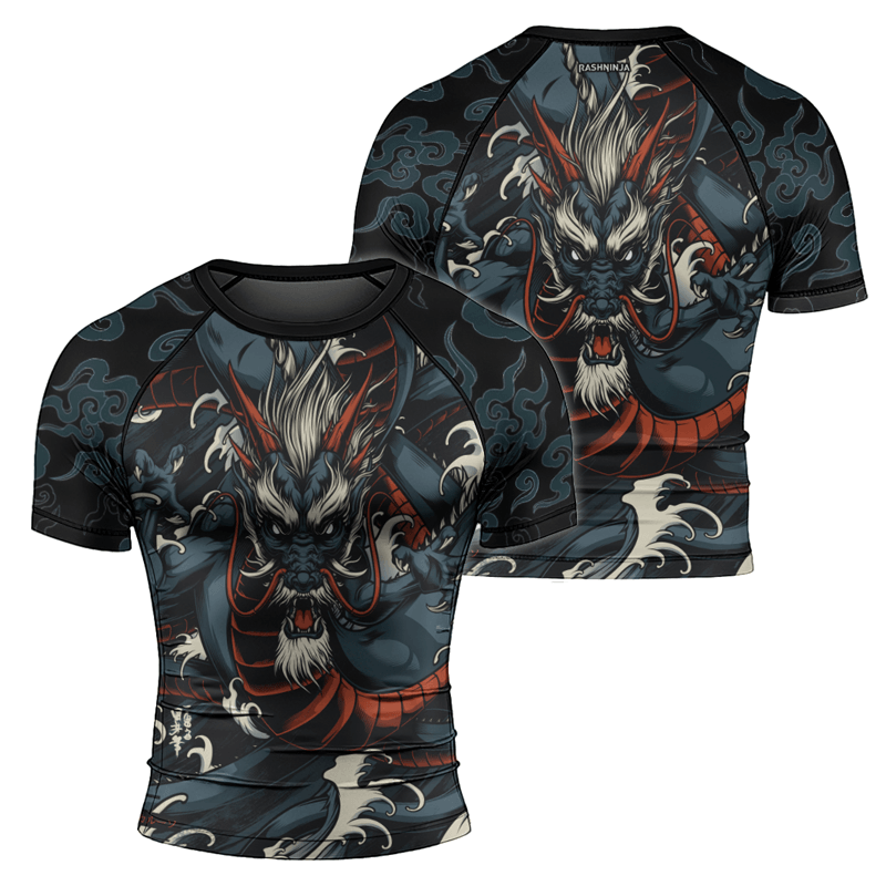 Rashninja Strong As A Dragon Men's Short Sleeve Rash Guard