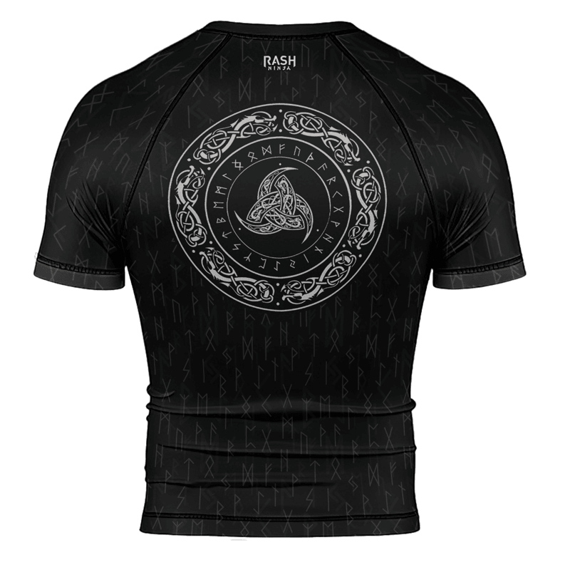 Rashninja Viking Wolf Symbol Men's Short Sleeve Rash Guard