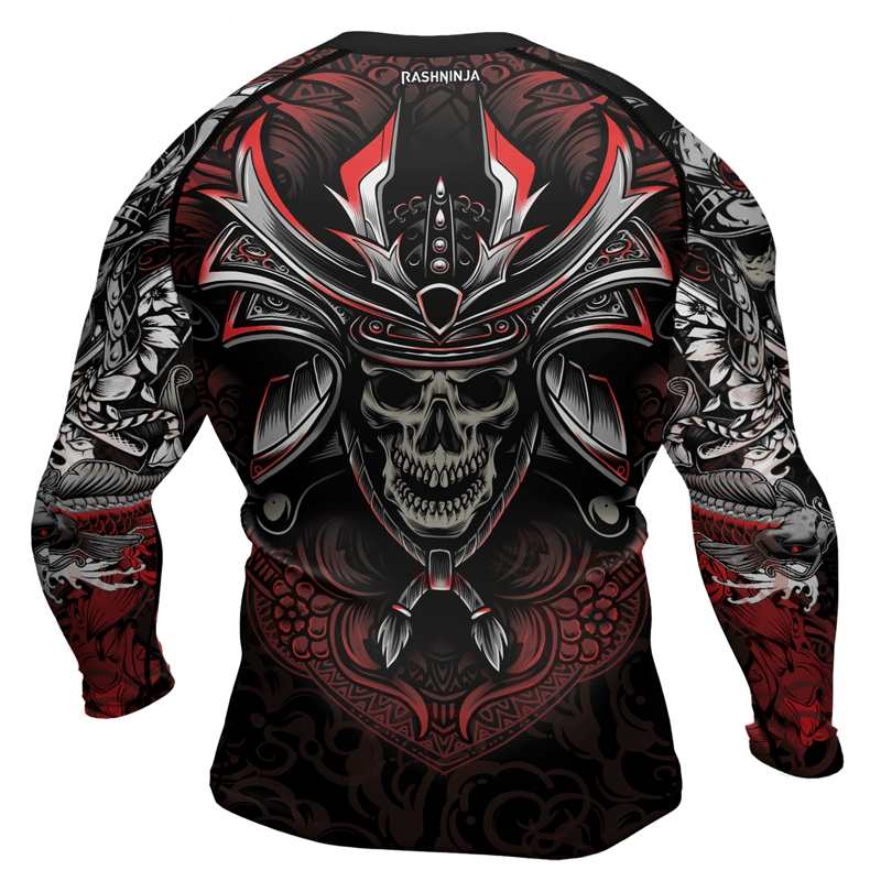 Rashninja Mystic Skull Samurai Men's Long Sleeve Rash Guard
