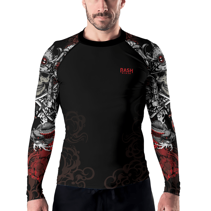 Rashninja Mystic Skull Samurai Men's Long Sleeve Rash Guard