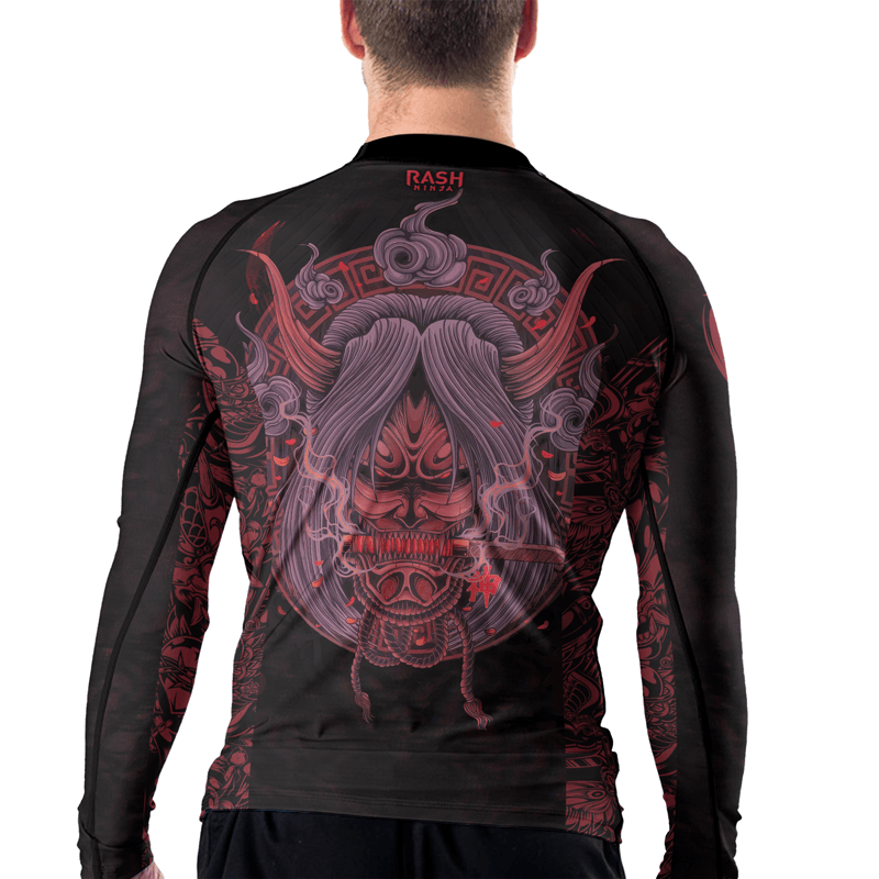 Rashninja Mystical Oni Mask Men's Long Sleeve Rash Guard